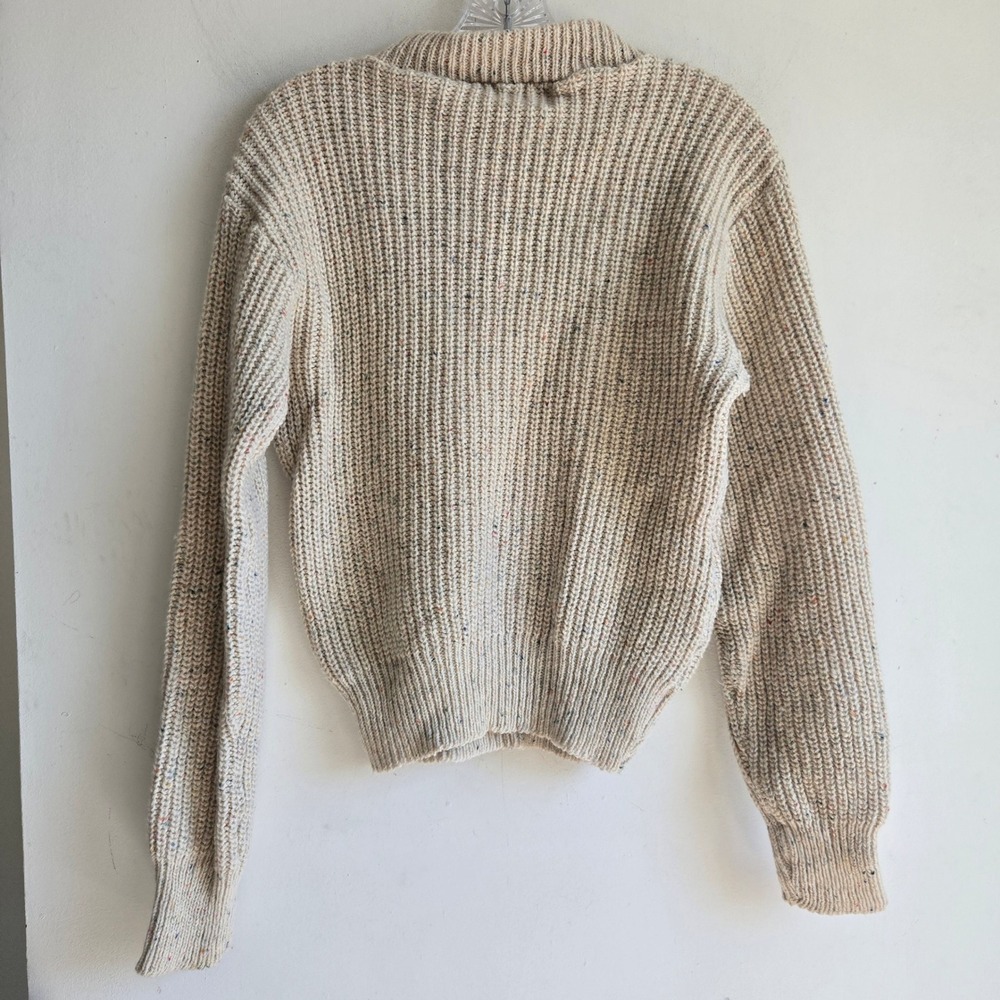 Vtg Banana Republic Medium Sweater Women Gray Vintage Confetti Rib Knit - Picture 7 of 9